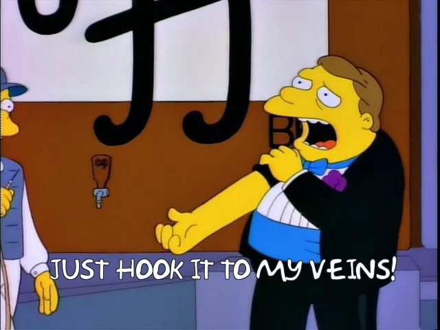 Hook it to my veins (Barney from Simpsons) dot jpg