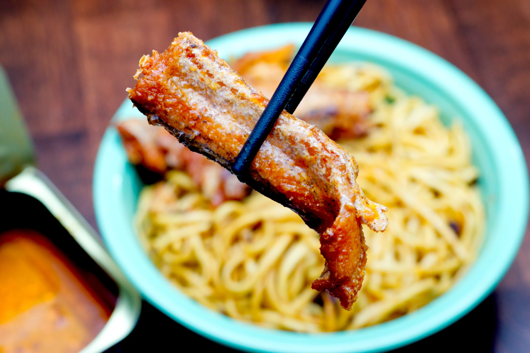 Some grill marks on the fish