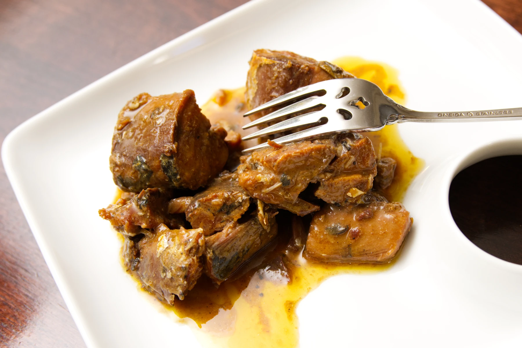 Smoked mackerel on a plate